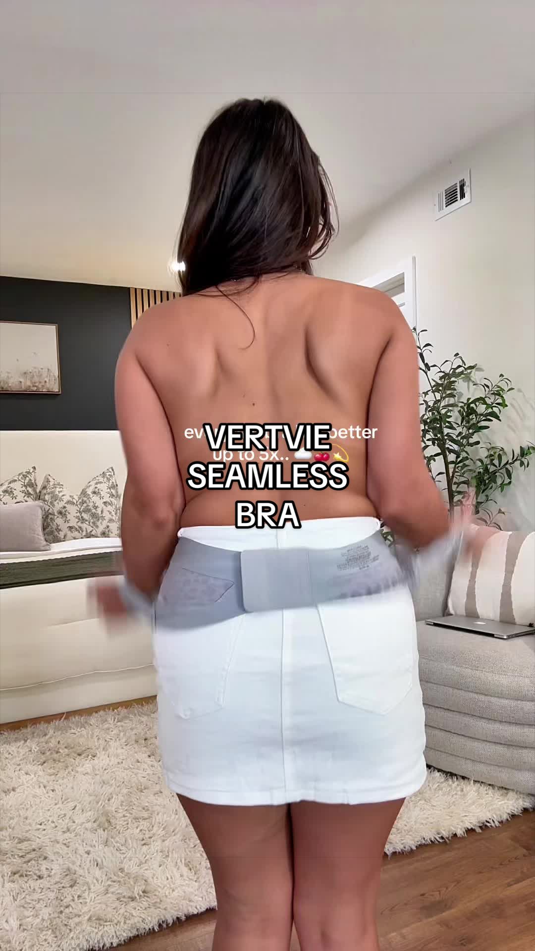 TikTok post by @angie.mmyers for VertVie. Caption reads: The comfiest wireless bra! @VertVie....