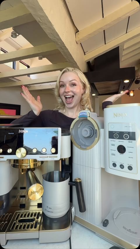 Instagram post by @jasminechiswell for Ninja Kitchen. Caption reads: [...] #ninjaluxecafé #ninjacreami @ninjakitchen.