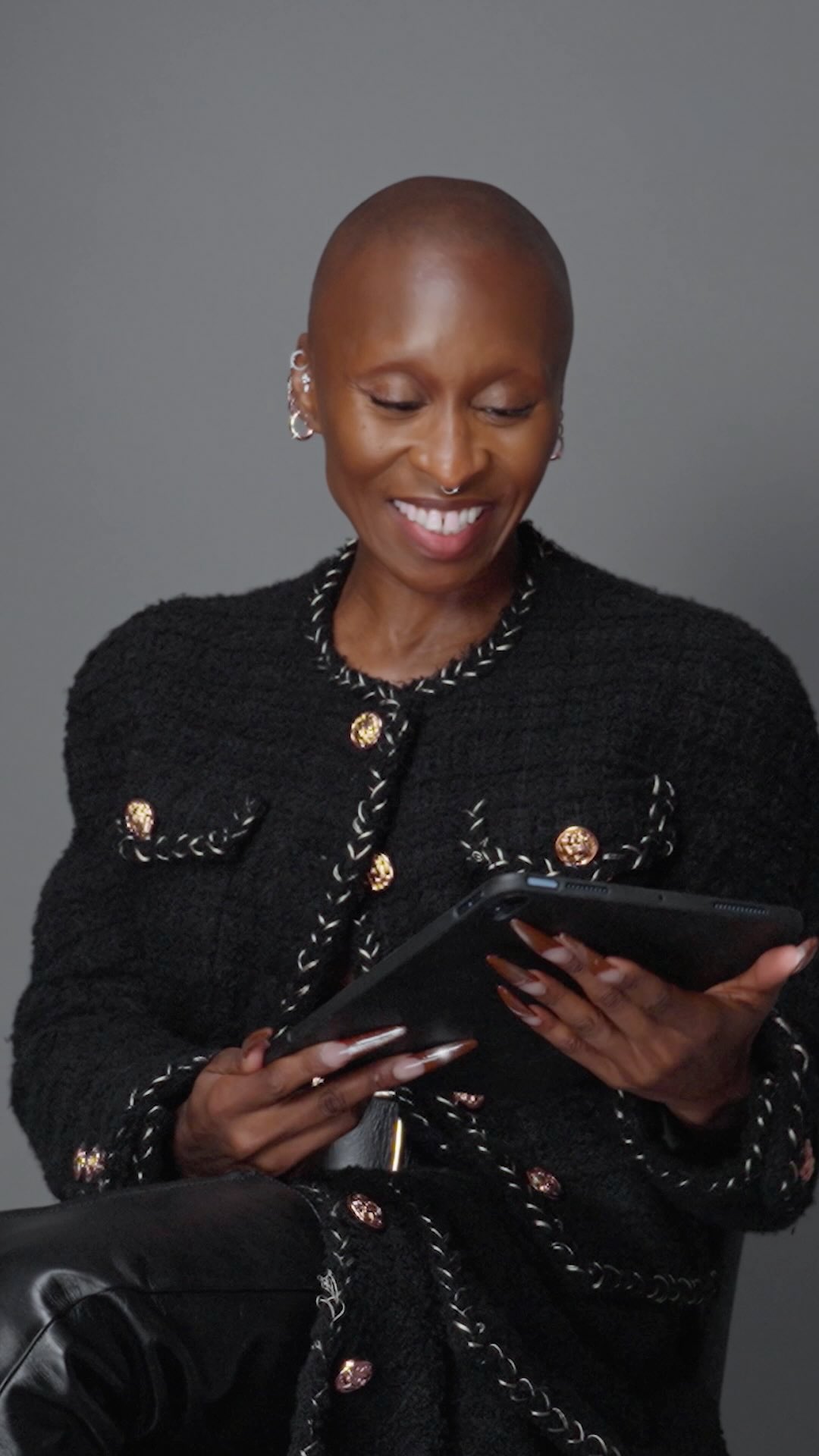 Instagram post by @cynthiaerivo for Harper’s BAZAAR. Caption reads: @cynthiaerivo didn’t wear a lot of green looks....