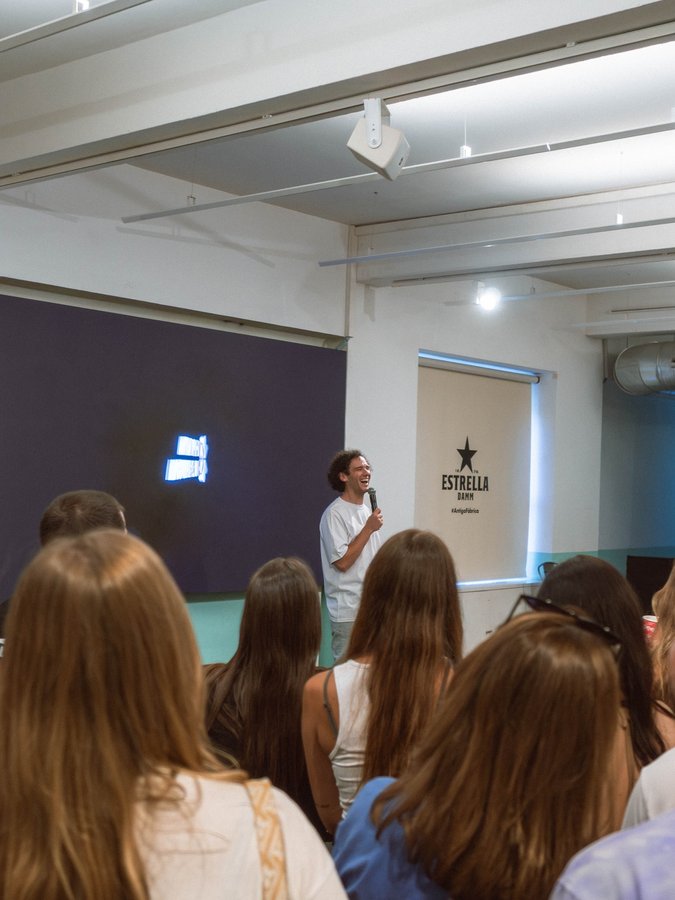 Instagram post by @volatadipeluca for Estrella Damm. Caption reads: Volata Fest 2 @estrelladamm @grainclothing....