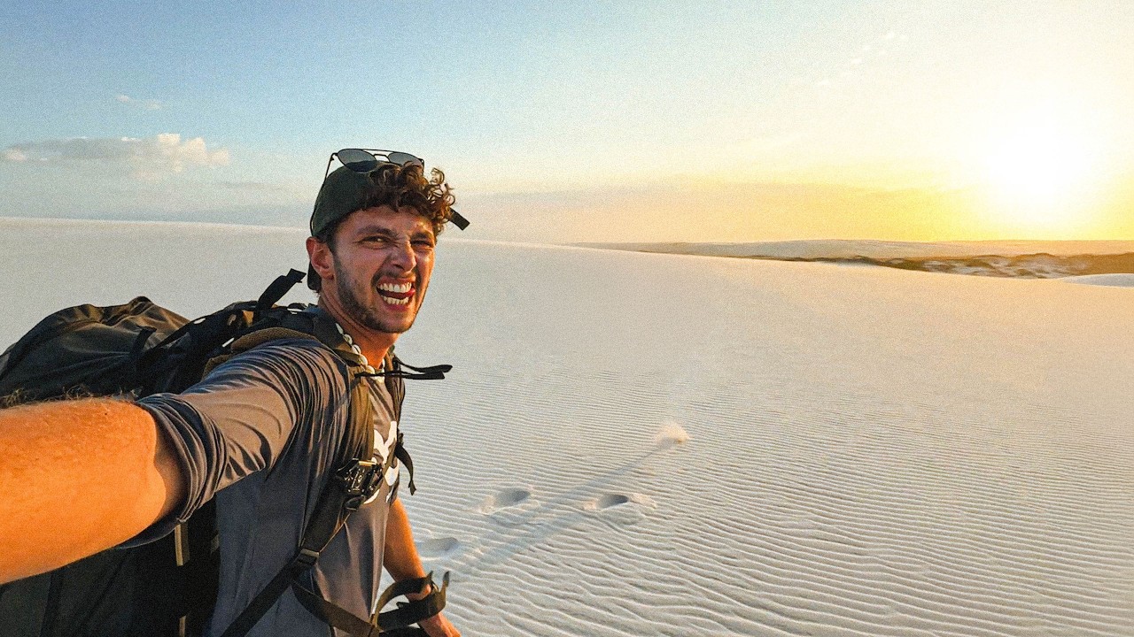 YouTube post by @tomasmasa_ for IPLN. Caption reads: I crossed 80 km of desert independently (3 days)..