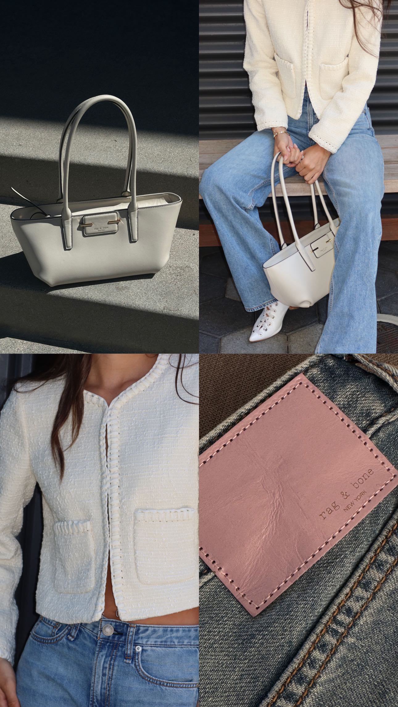 Instagram post by @sydneysilverman for Rag Bone. Caption reads: Strolling in @ragandbone #RagandBonePartner.