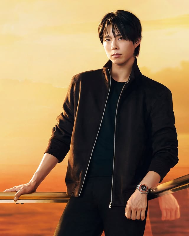 Instagram post by @bogummy for OMEGA. Caption reads: Warm, vibrant, and full of character. OMEGA Brand....