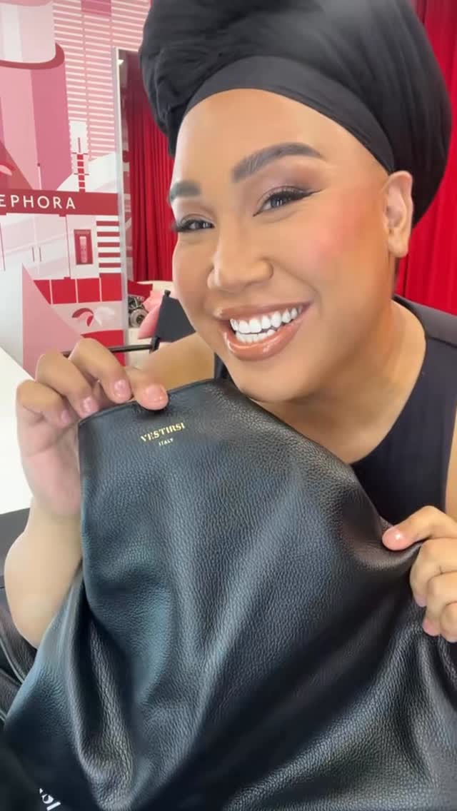 Instagram post by @patrickstarrr for VESTIRSI. Caption reads: THANK YOU @shopvestirsi! 😍❤️🤭 #bags #backpack....