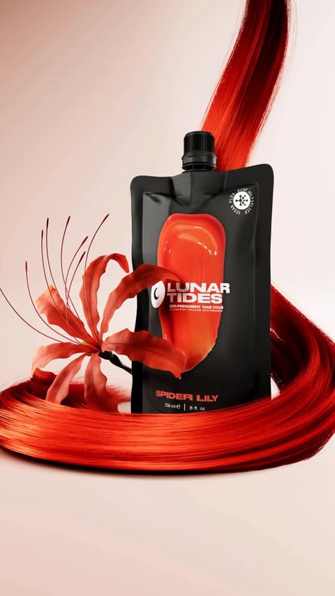 Instagram post by @nikita_krushko for Lunar Tides Hair. Caption reads: And the third video is the final one I made for....