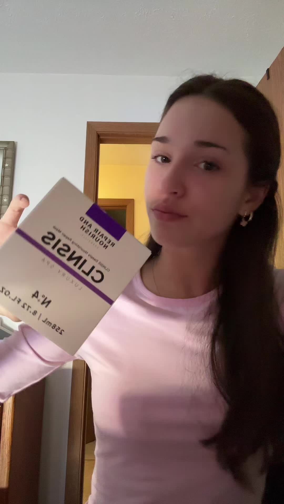 TikTok post by @mariahbackup16 for CLINSIS. Caption reads: in love with this hair mask #hairmask....