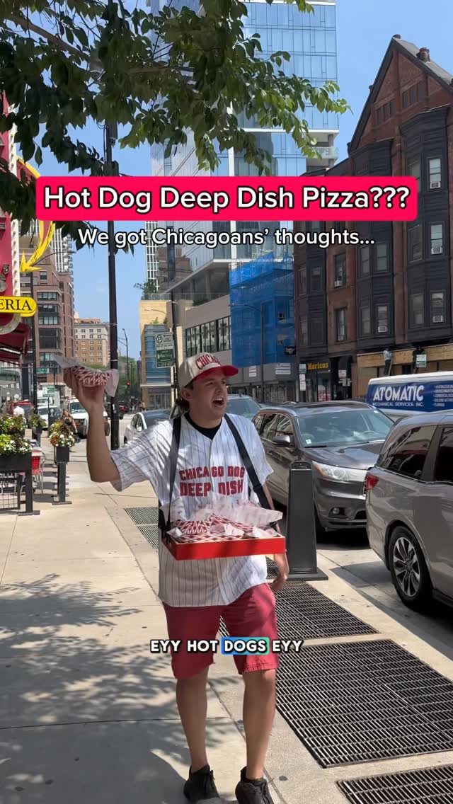 Instagram post by @jewishjonah for Lou Malnati's. Caption reads: An iconic collab, in an iconic city, for an iconic....