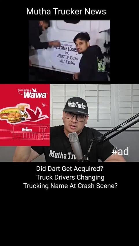 Instagram post by @muthatruckernews for Wawa. Caption reads: Did Dart Get Acquired? Need 855 Truck Drivers....