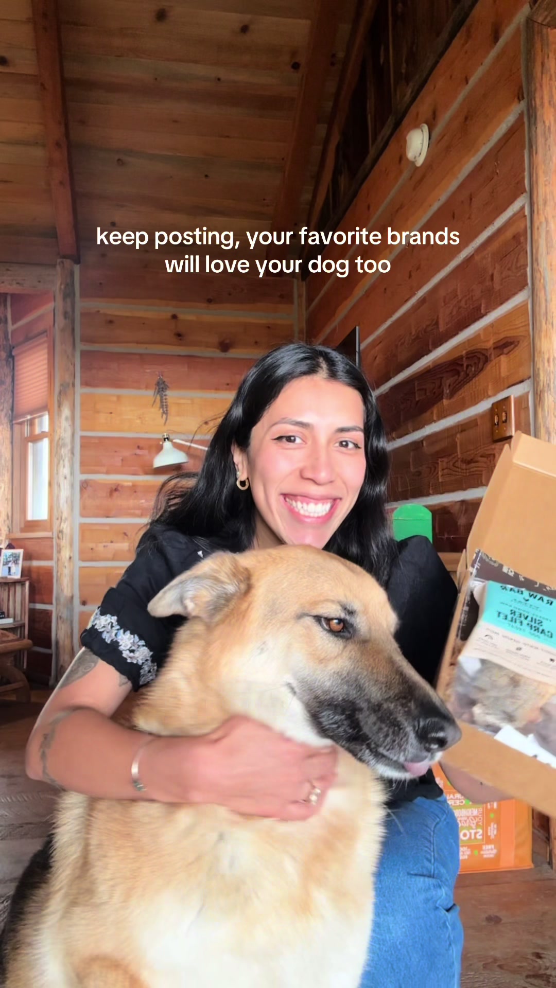 TikTok post by @auntiegonewild for Vital Essentials. Caption reads: Thank you @Vital Essentials , Ellie is loving her....