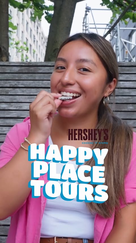 Instagram post by @christineelliza for HERSHEY'S Chocolate. Caption reads: Does anyone else get inspired by people watching?....