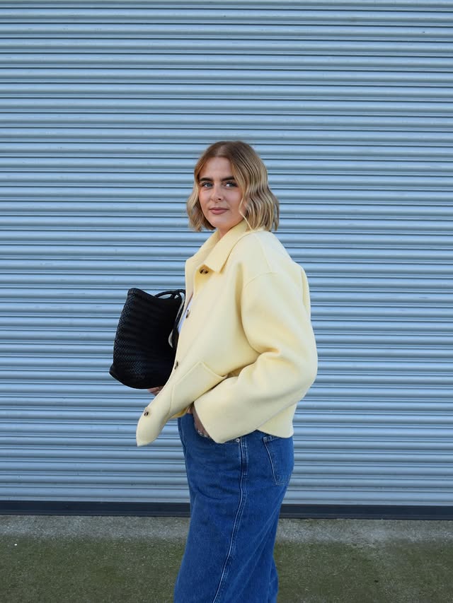 Instagram post by an influencer for Hush. Caption reads: [...] you style this colour for S\S? @hushofficial....