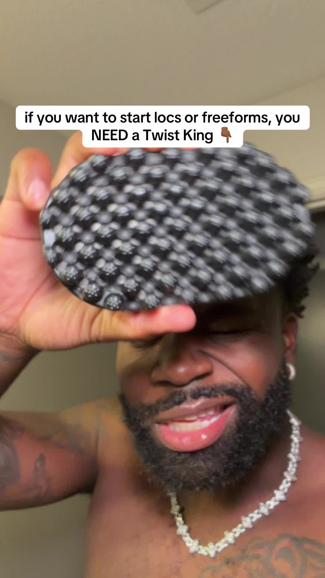 TikTok post by @colossusshops for KISS Colors & Care. Caption reads: want locs? get a Twist King from @colorsandcare....