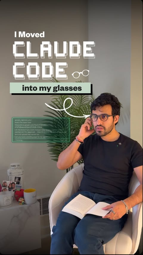 Instagram post by @abhijayarora_ for Even Realities. Caption reads: [...] became the dashboard. @evenrealities R1 ring....