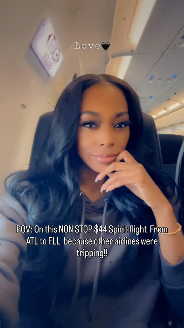 Instagram post by @msbasketball1 for Spirit Airlines. Caption reads: On this $44 flight w/ a window seat & extra leg....
