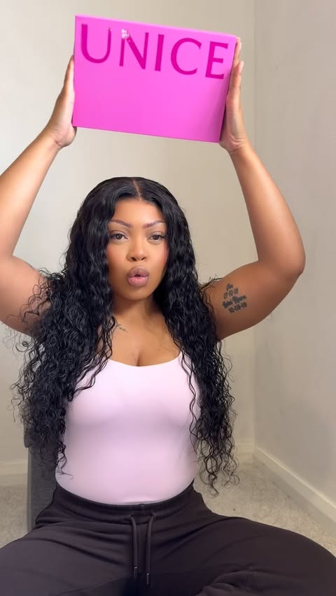 Instagram post by @the_chosen_twox for UNice Hair. Caption reads: I am so in love with @unicehairwigs 7 x 5,....