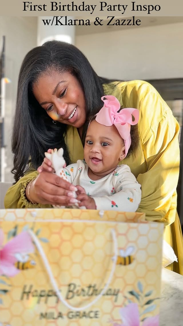 Instagram post by @herlifesparkles for Zazzle. Caption reads: [...] that your baby’s 1st birthday and with....