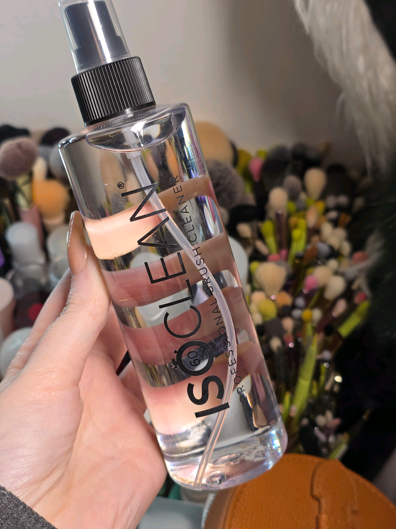TikTok post by @makeuploveerblog for ISOCLEAN. Caption reads: [...] honest, when did you last clean them?....