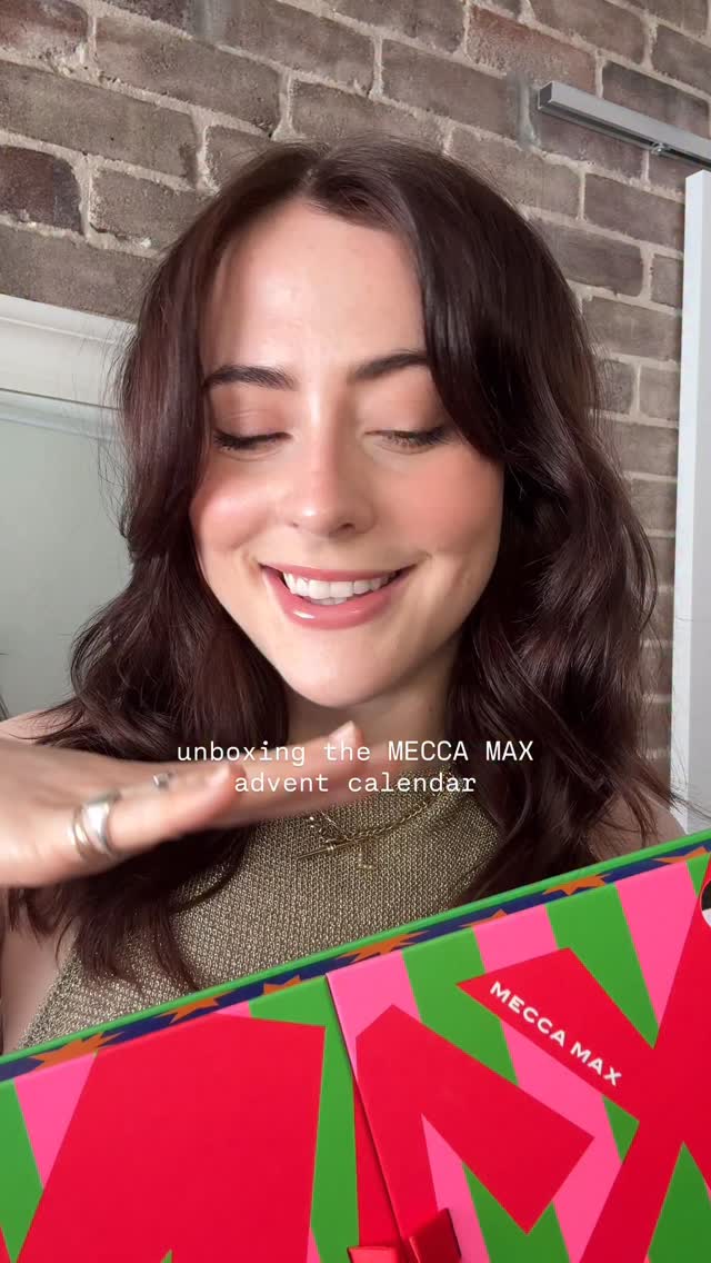 Instagram post by @lucymneville for MECCA. Caption reads: It’s a @meccamax holiday: 12 days, 12 minis! Only....