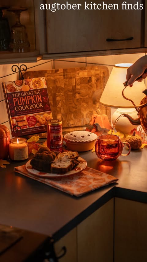 Instagram post by @thecozykansan for World Market. Caption reads: [...] my kitchen using new fall finds from....