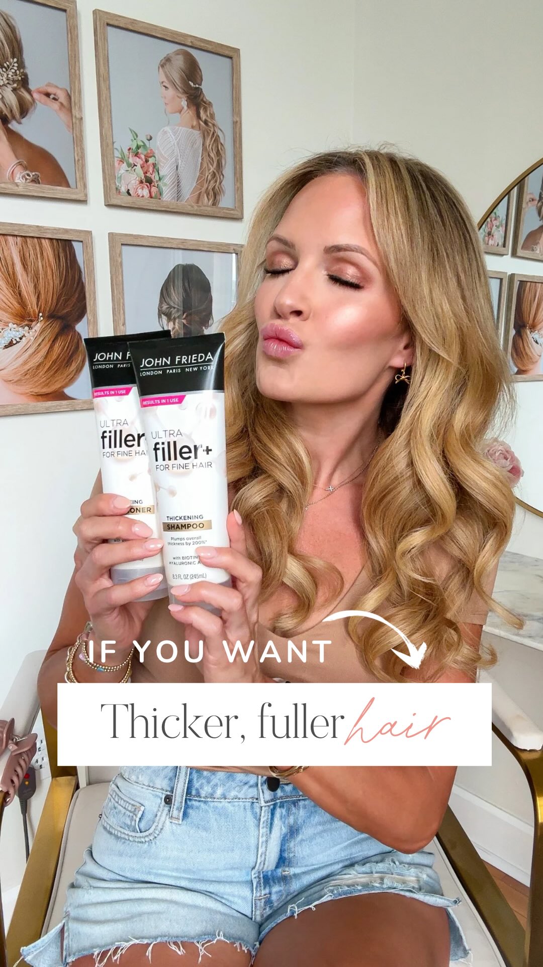 Instagram post by @allisonjjenks for John Frieda. Caption reads: You know I’m all about sharing the things that....