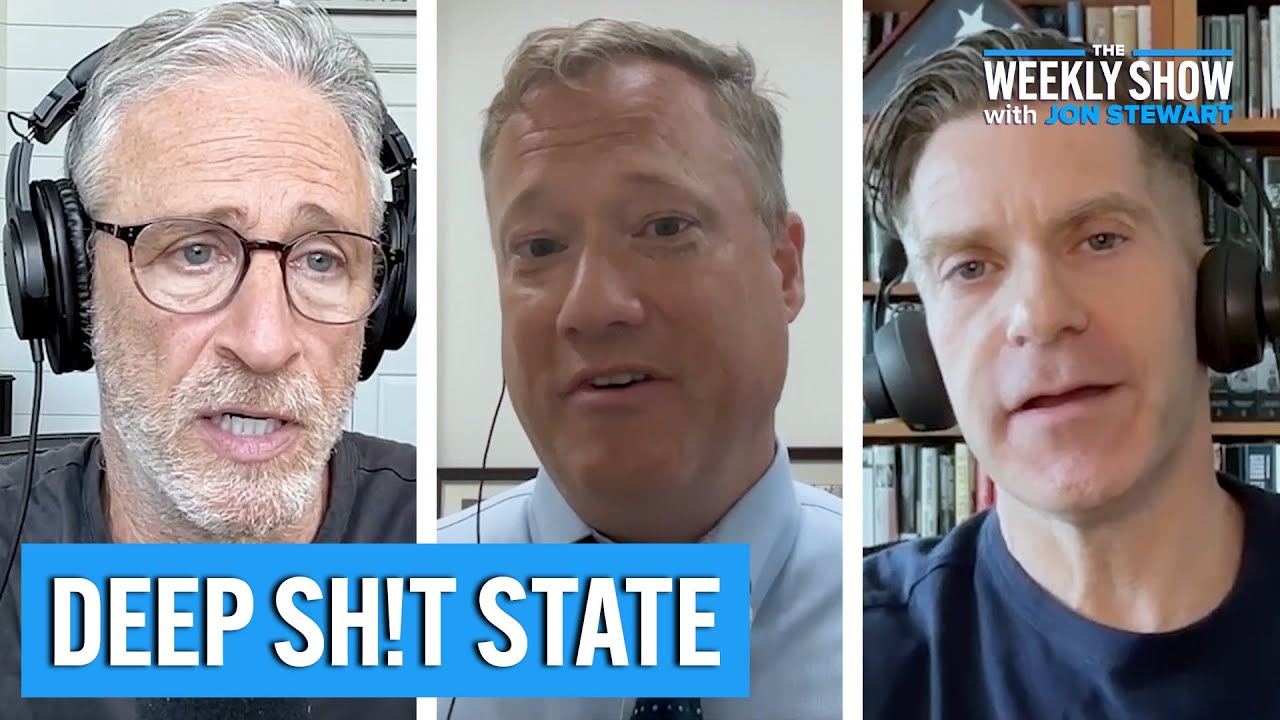 YouTube post by @WeeklyShowPodcast for Smalls. Caption reads: Trump’s War On Justice, the FBI and the Deep State....