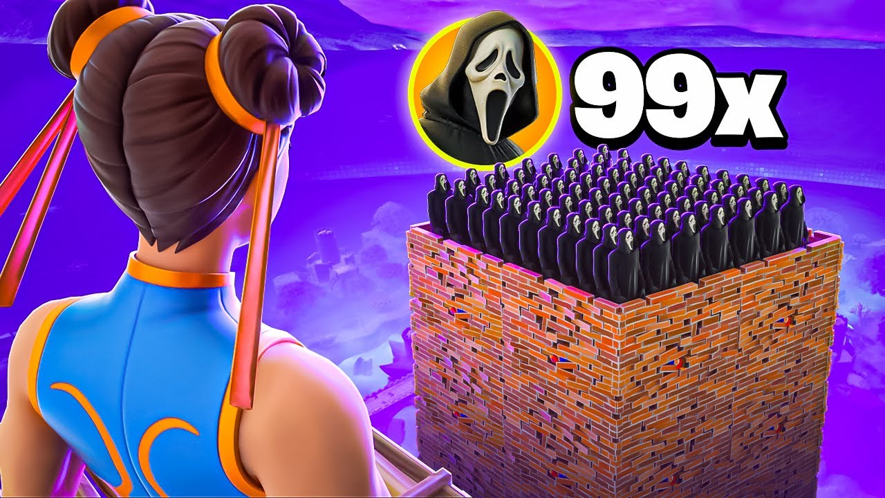 YouTube post by @matekibezni for Media Expert. Caption reads: WE BROKE 5 HALLOWEEN RECORDs in Fortnite.