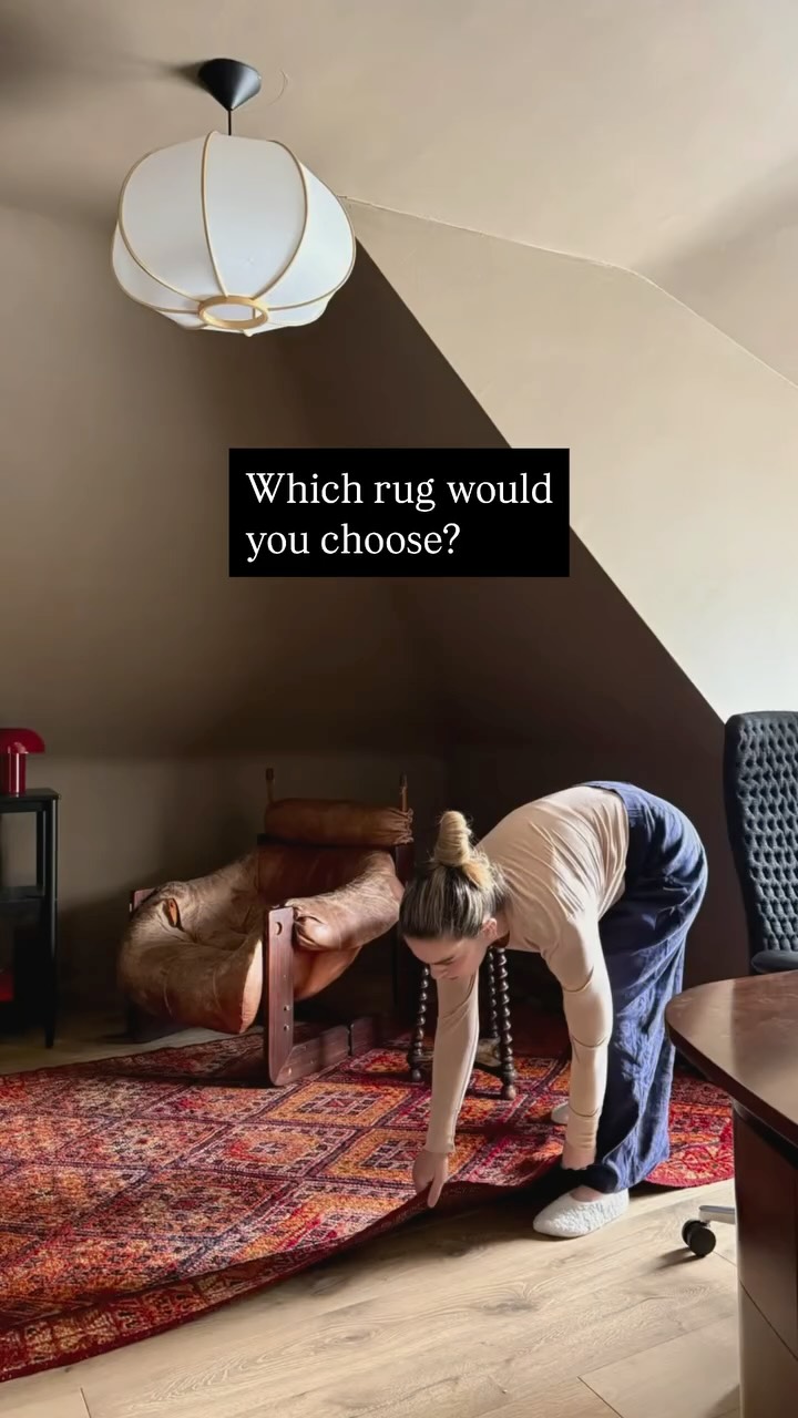 Instagram post by @katepearcevintage for Revival. Caption reads: Both are from my favorite rug source - @revival -....