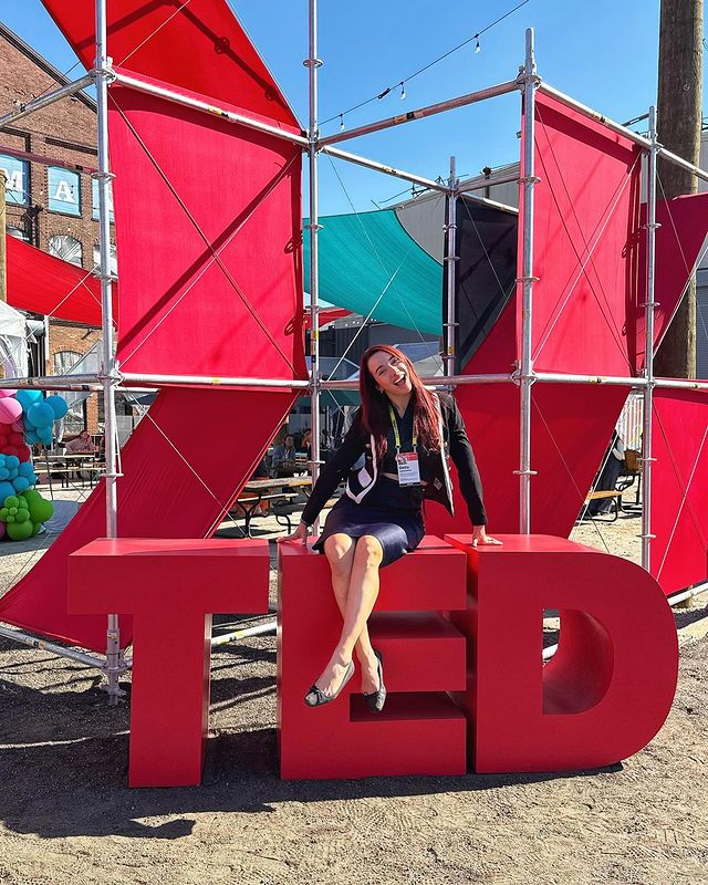 Instagram post by @tech.unicorn for TED. Caption reads: TED dumpy 🎇👉Just wrapped up another amazing....