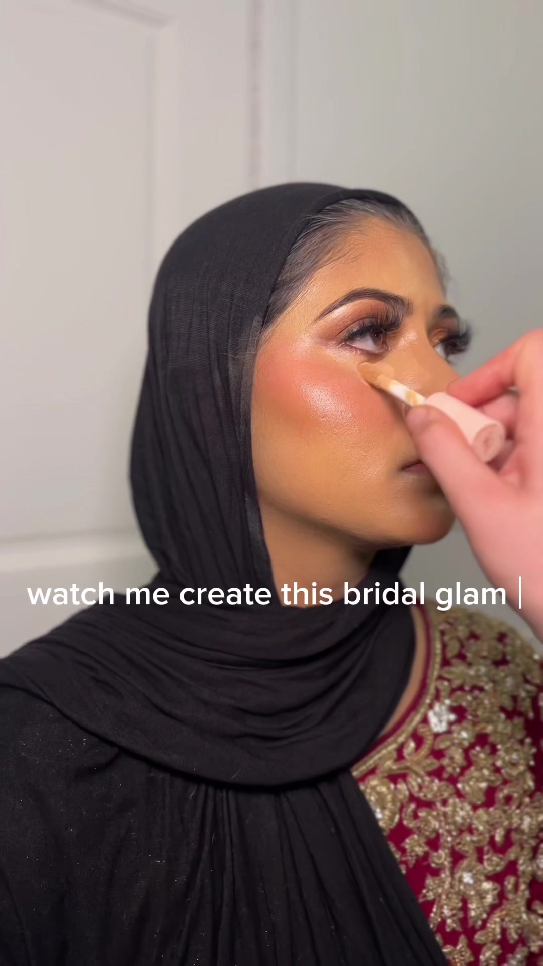 TikTok post by @bisma_ali for HNB Cosmetics. Caption reads: [...] 💕 #CapCut #fyp #foryoupage #makeuptutorials....