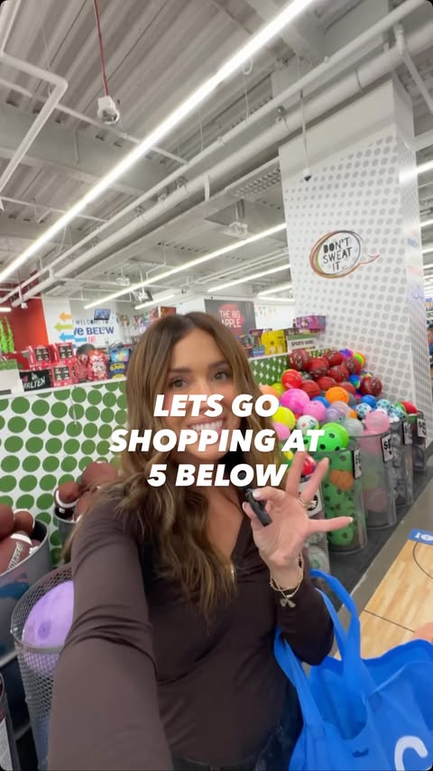 Instagram post by @cecilybauchmann for Five Below. Caption reads: I’ll be shopping here for all my holiday gifts and....