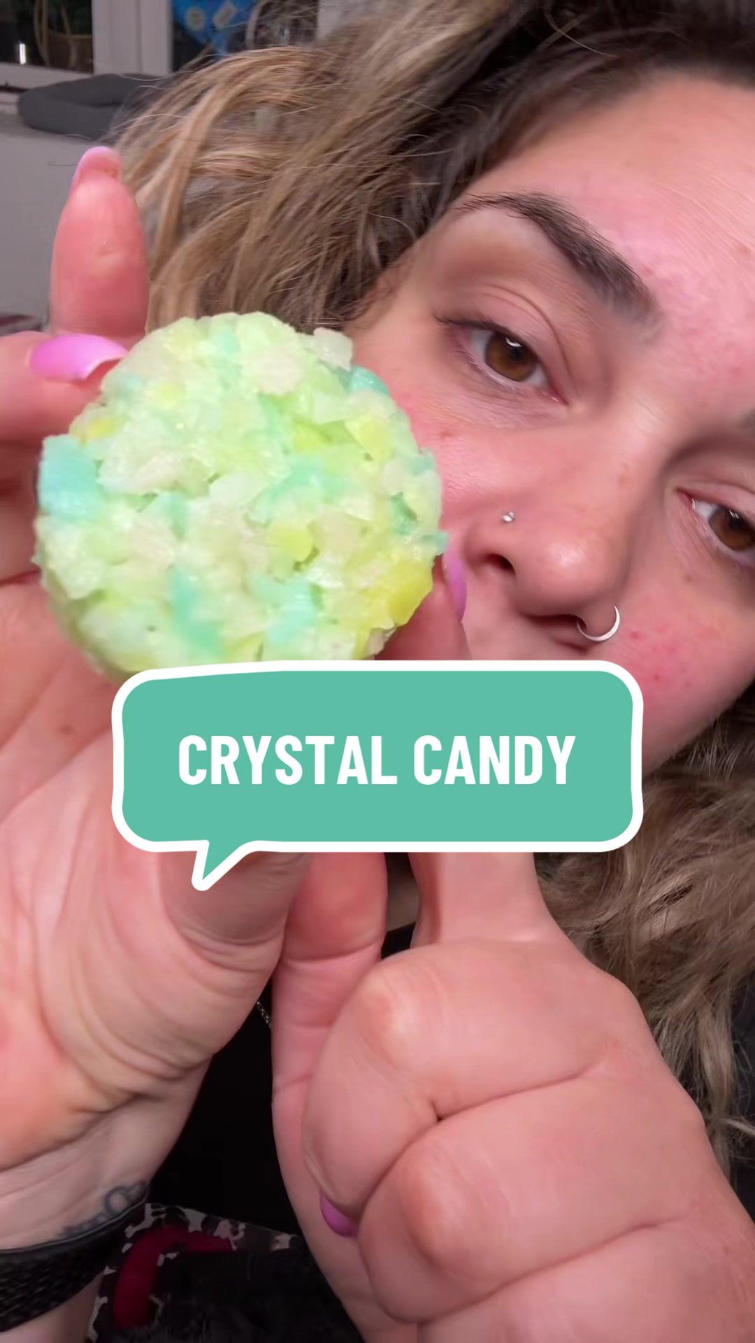 TikTok post by @kandy_kitty87 for ChamoyGuysUK. Caption reads: [...] #silkygem #silkygemcrystalcandy #fyp....