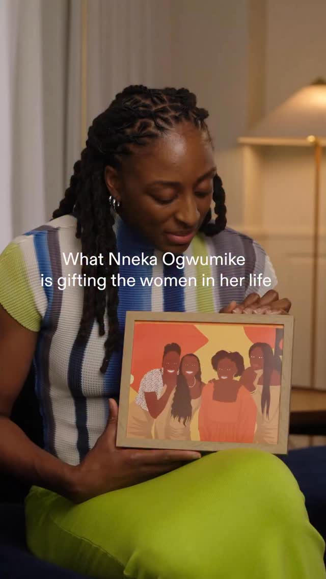 Instagram post by @nneka for etsy. Caption reads: These are the type of gifts that I only go to....