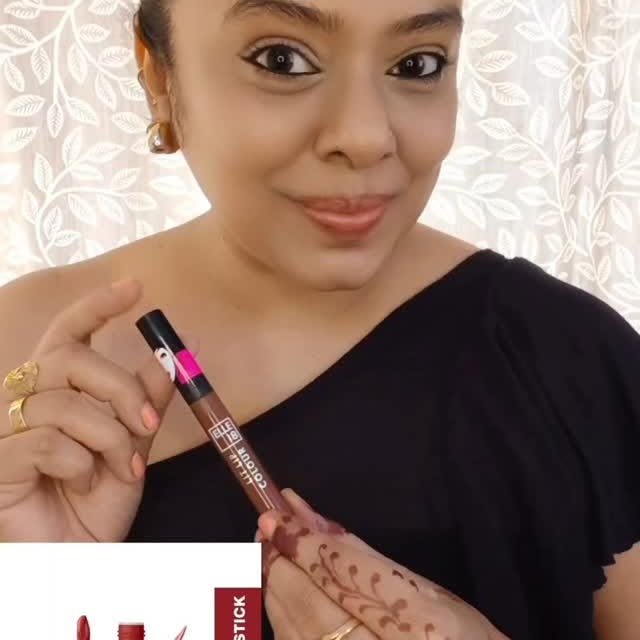 Instagram post by @bindi.yajnik.pandey for Purplle. Caption reads: 💄 This Lipstick Looks Luxe, But It’s Just ₹160?!....