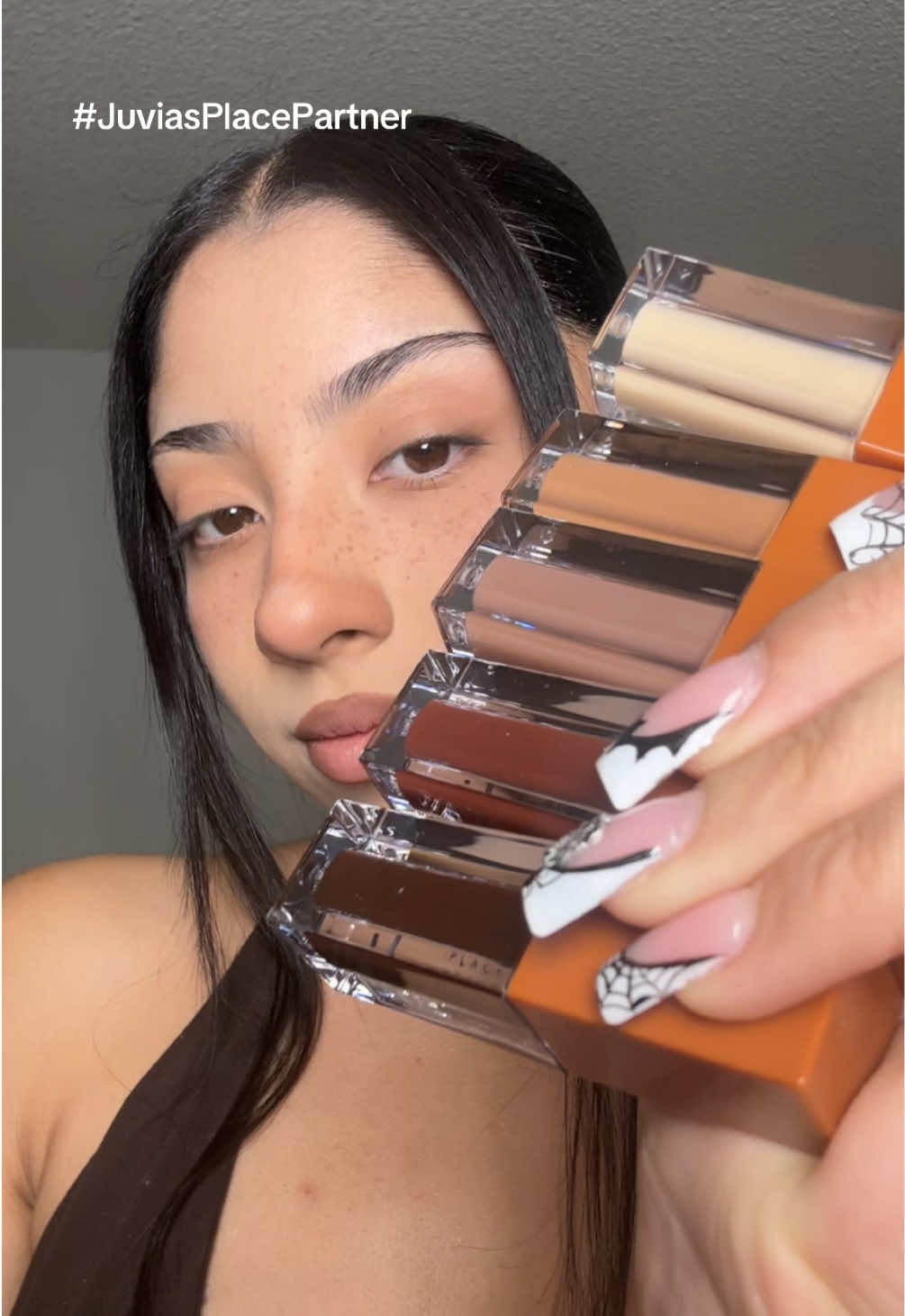TikTok post by @makeupbychina for Juvia’s Place. Caption reads: [...] used these for my deer makeup @Juvia’s Place....