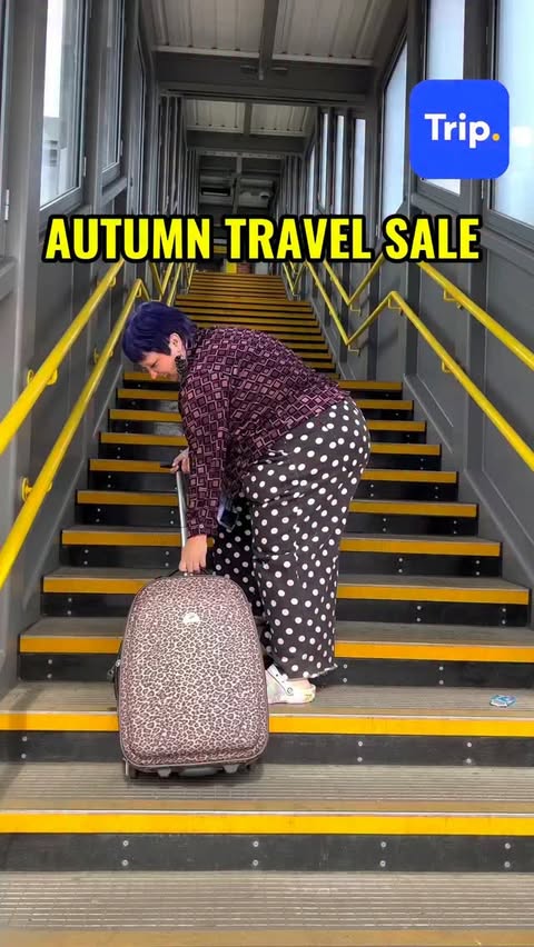 Instagram post by @alittlemegh for Trip.com. Caption reads: [...] this autumn! Use my code Book1 on....