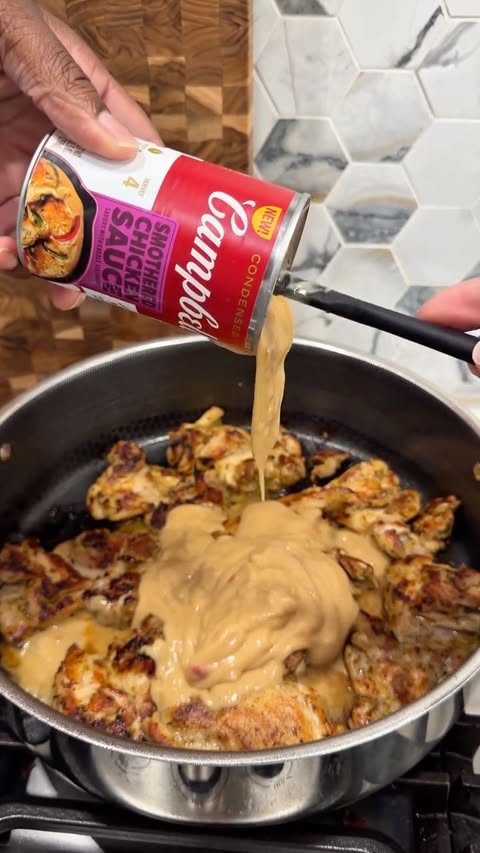 Instagram post by @onestopchop_ for Campbell's. Caption reads: #CampbellsPartner Dinner doesn’t have to be [...].