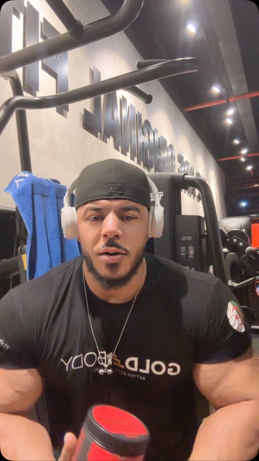 Instagram post by @djallelfeidi for TREC NUTRITION. Caption reads: Sponsors @goldenbody_nutrition @trecnutrition....