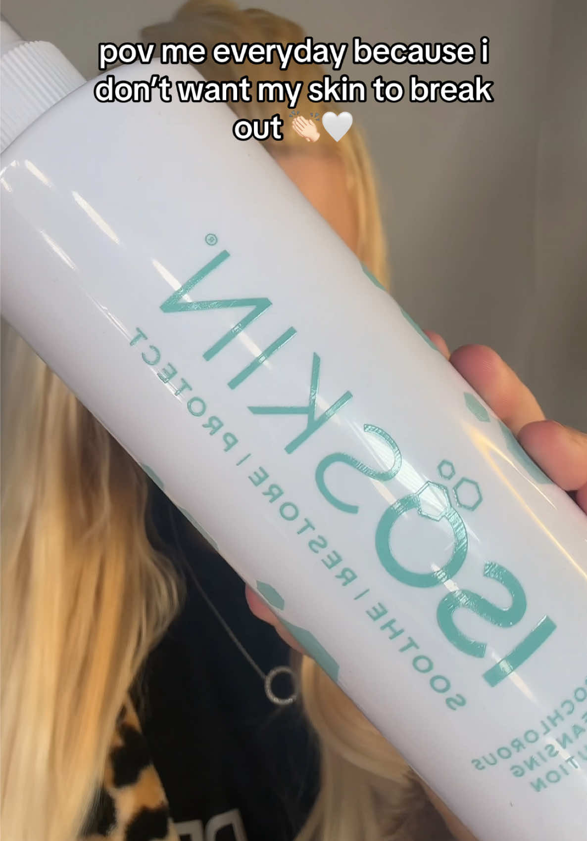 TikTok post by @charliedarbyyatesxo for ISOCLEAN. Caption reads: Me religiously everyday 👏🏻👏🏻@ISOCLEAN 🤍....