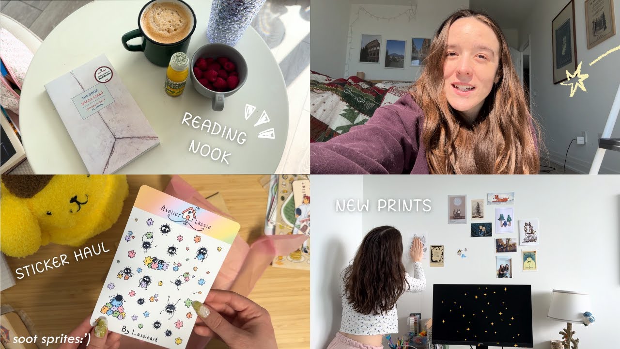 YouTube post by @emmiereads for Opposite Wall. Caption reads: WEEKLY VLOG ⭐️ spring refresh, a five star read &....