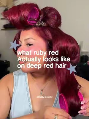 TikTok post by @bellezabyliz for Insert Name Here. Caption reads: I love seeing shade results on hair that actually....