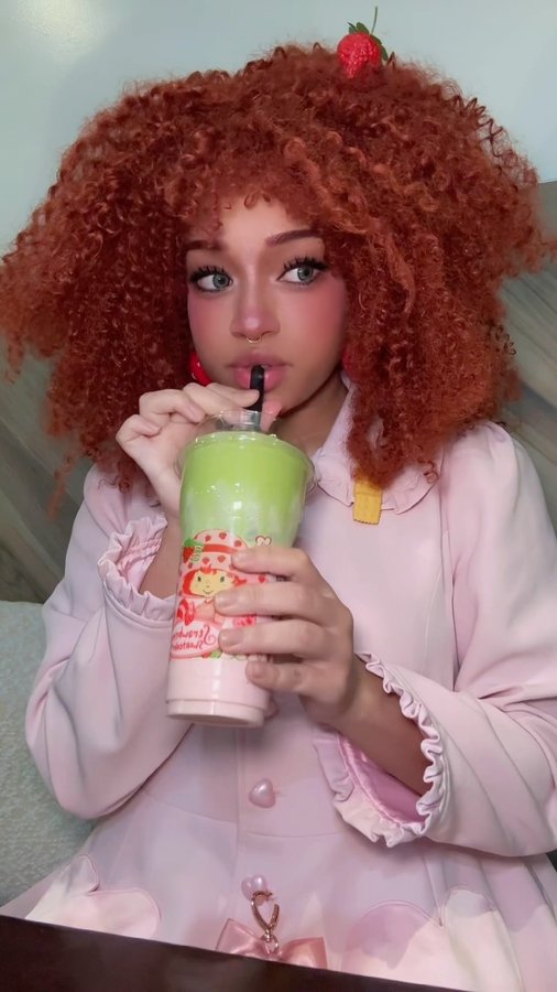 Instagram post by @edensgardenva for Kung Fu Tea. Caption reads: Tried the @strawberryshortcake drinks from....