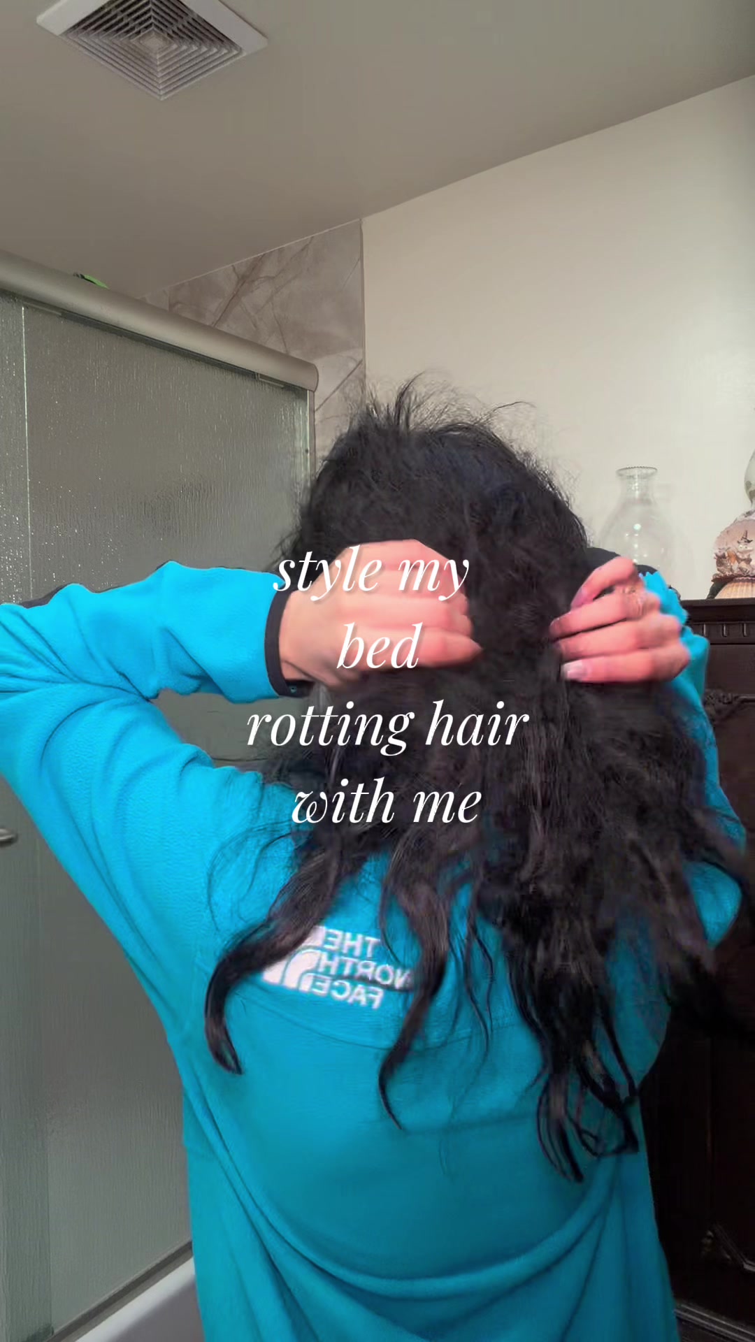 TikTok post by @babyqueenxjaz for BondiBoost. Caption reads: [...] @Chunks Hair Accessories @Kérastase....