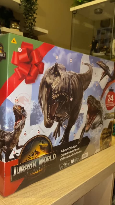Instagram post by @jurassicbelgium for Jurassic World. Caption reads: Advent Calendar 🦖#jurassicworld....