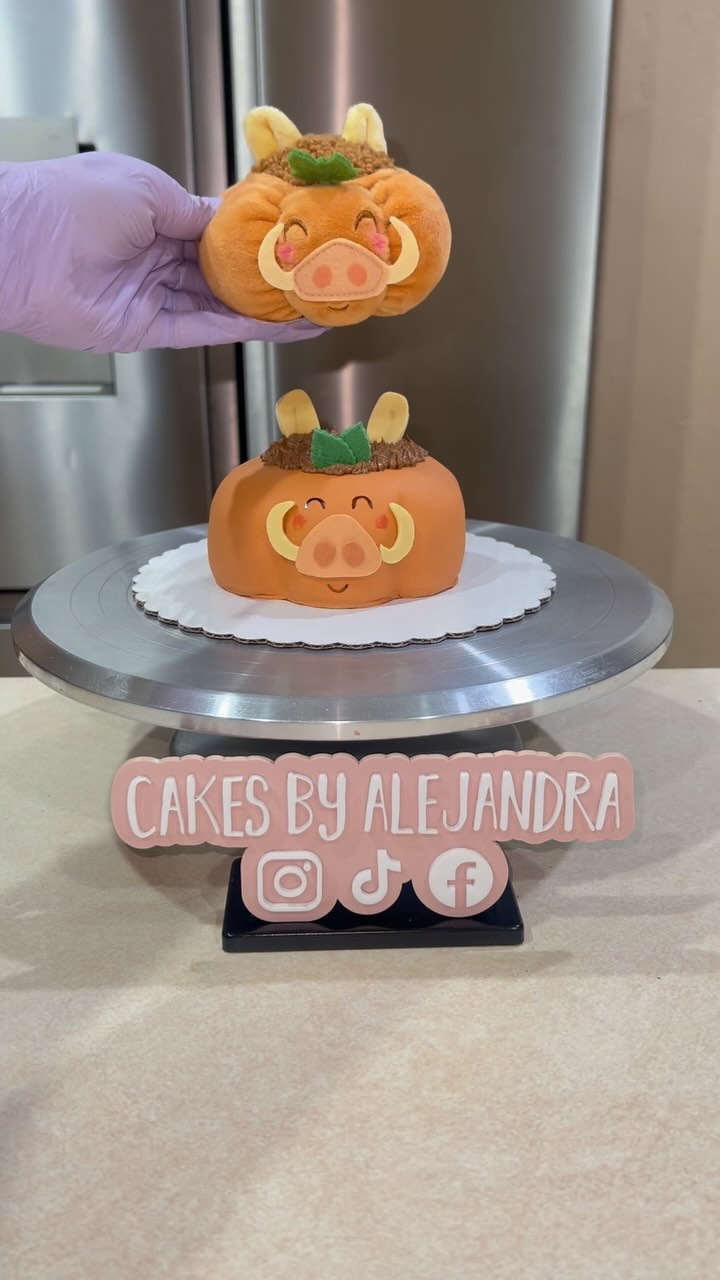 Instagram post by @cakesbyalejandra4230 for Just Play. Caption reads: #part2 #cakedecorating #pumbacake....