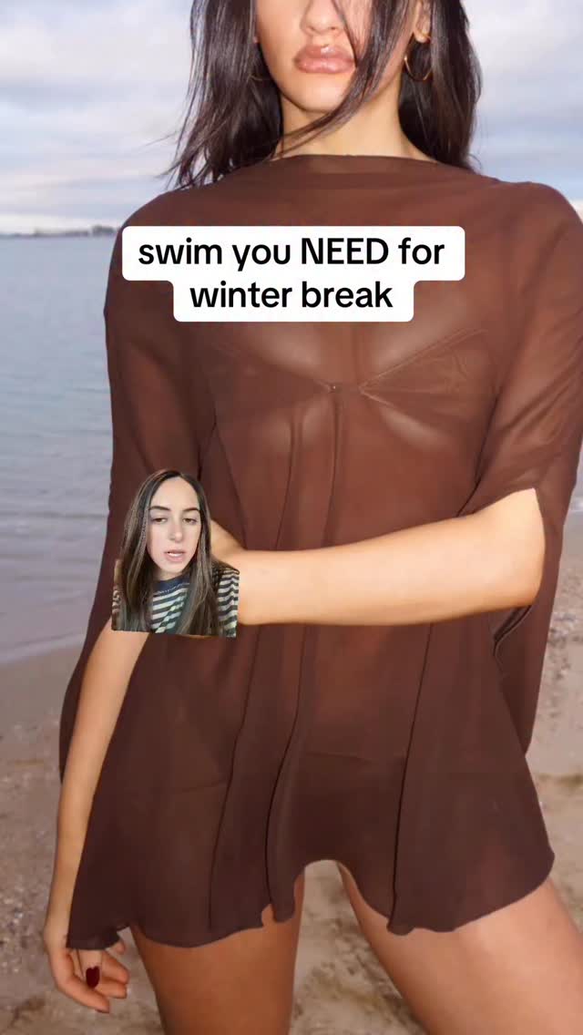 Instagram post by @blakeevinn for Lioness Fashion. Caption reads: these are my swim favorites for winter break…....