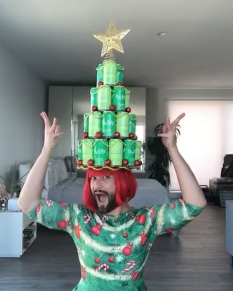 Instagram post by @mkik808 for bubly. Caption reads: 3 simple steps to throwing a successful holiday....