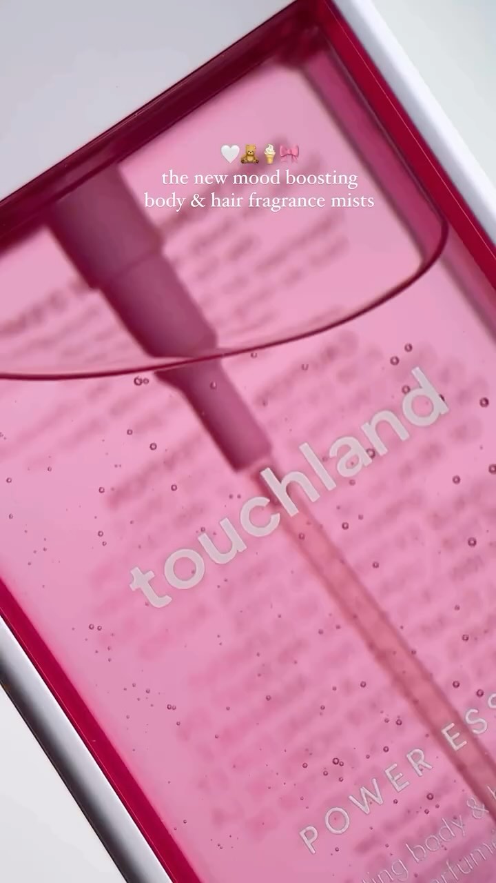 Instagram post by @pinaydora for Touchland. Caption reads: Are you getting this hair & body mists from....