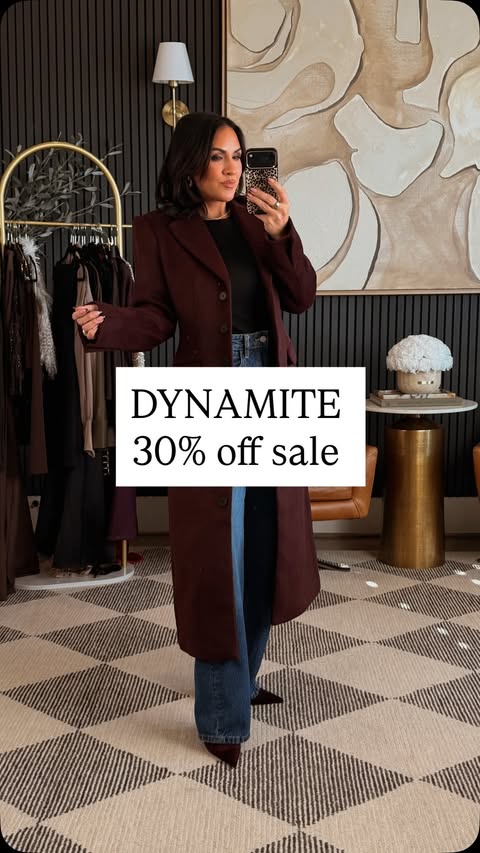 Instagram post by an influencer for Dynamite Clothing. Caption reads: [...] shop my loves 🖤 Babes… @dynamiteclothing....