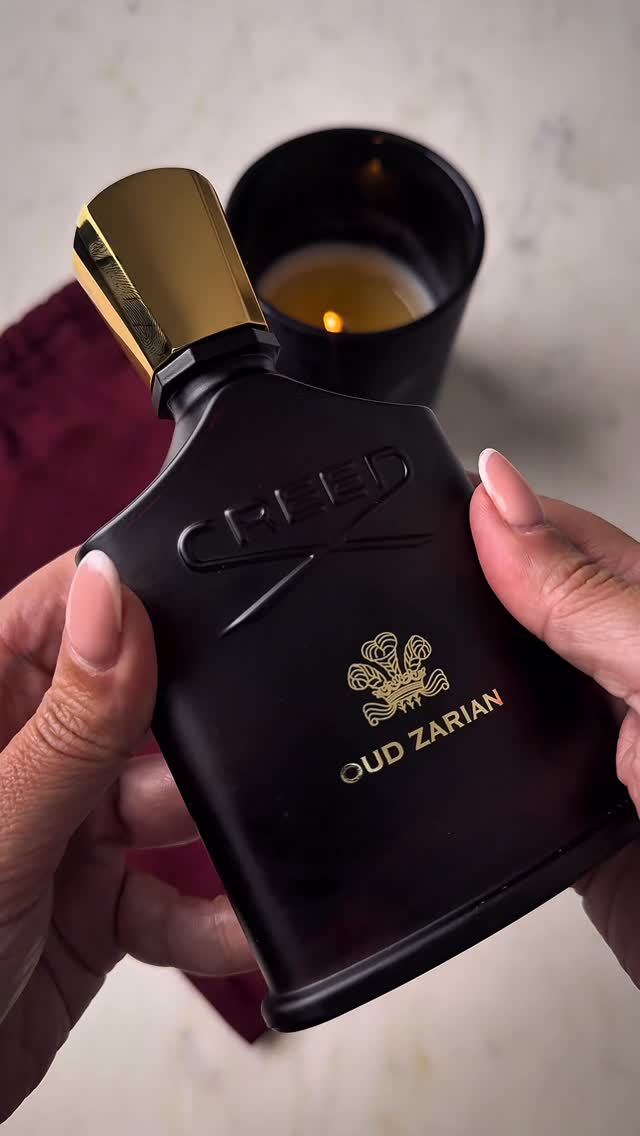 Instagram post by @hibaalahmadi for Creed Fragrance. Caption reads: Reviewing the new OUD ZARIAN by @creedfragrance 80....