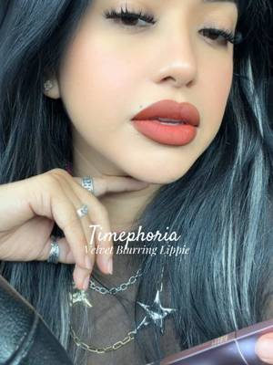 TikTok post by @nan_z007 for Timephoria Store. Caption reads: Blurring effect with a hydrating velvet finish for....